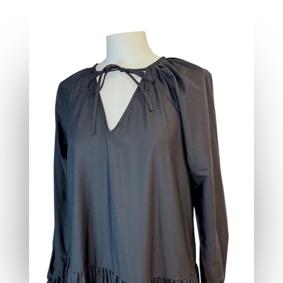 Arket Black Lyocell Blend Neck Tie Tier Dress size S - Picture 12 of 17